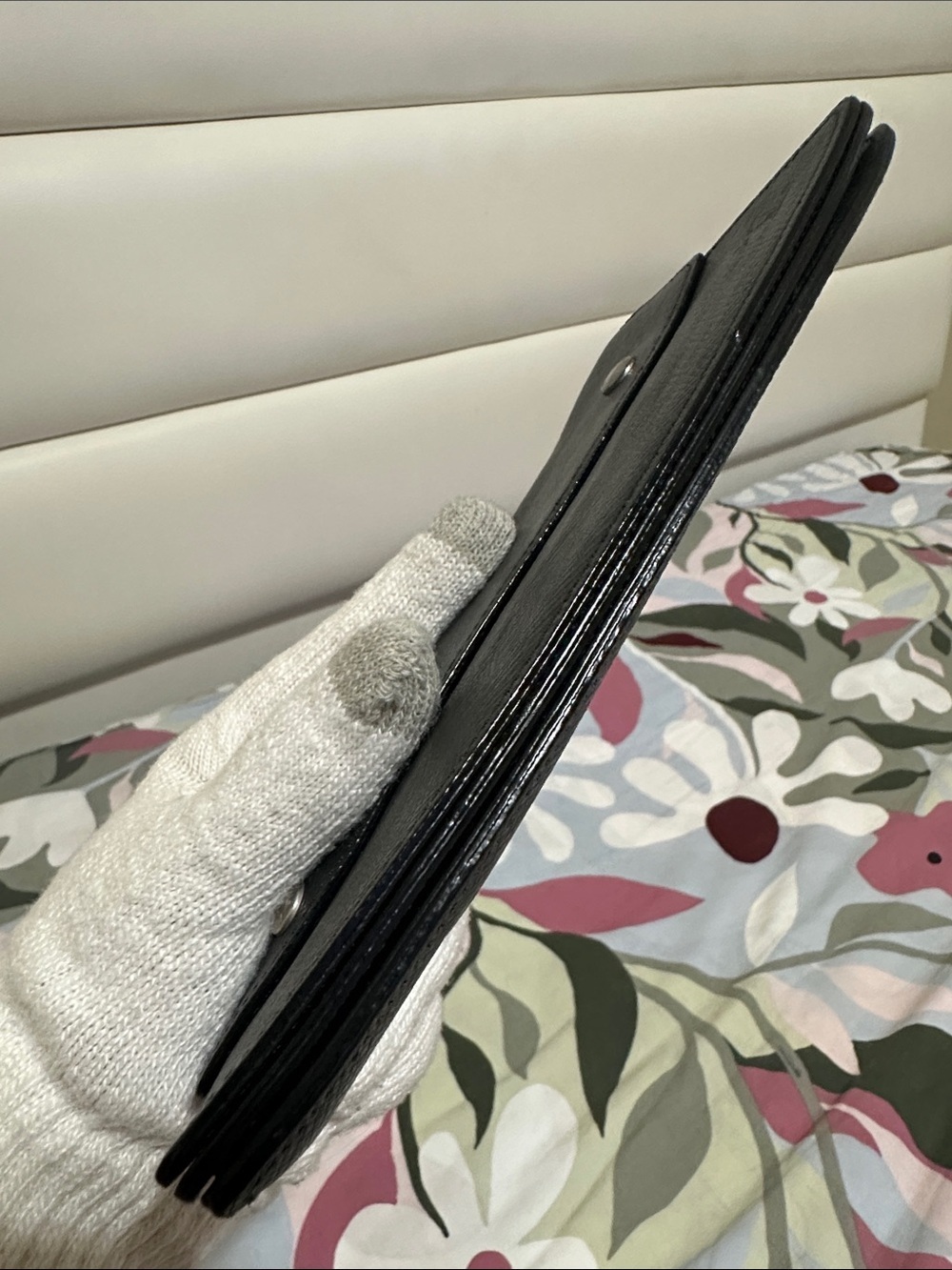 Louis Vuitton Dark Grey/ Almost Black Textured Taiga Leather Wallet - Picture 7 of 15